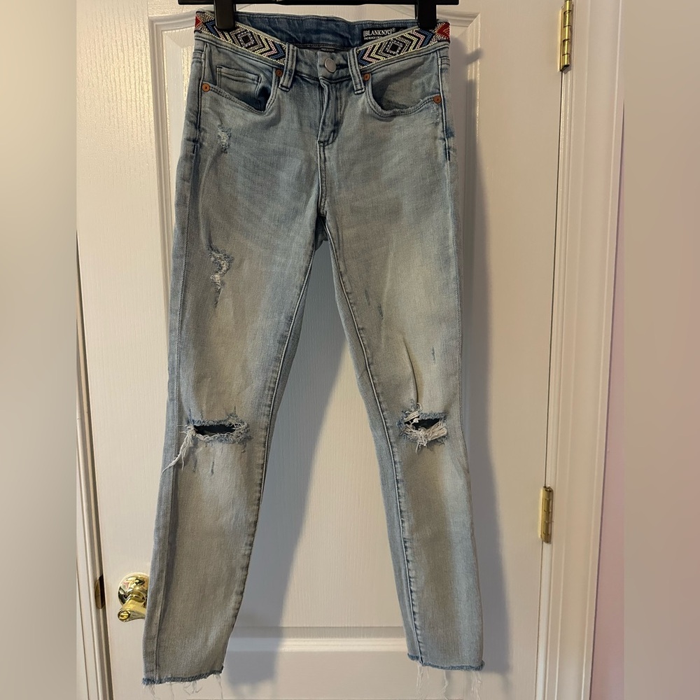 Blank NYC Light Blue Ripped Skinny Jeans